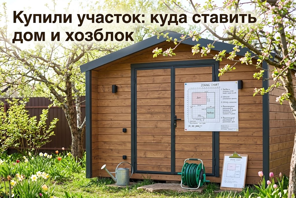 Схема планировки загородного участка с чек-листом после покупки земли