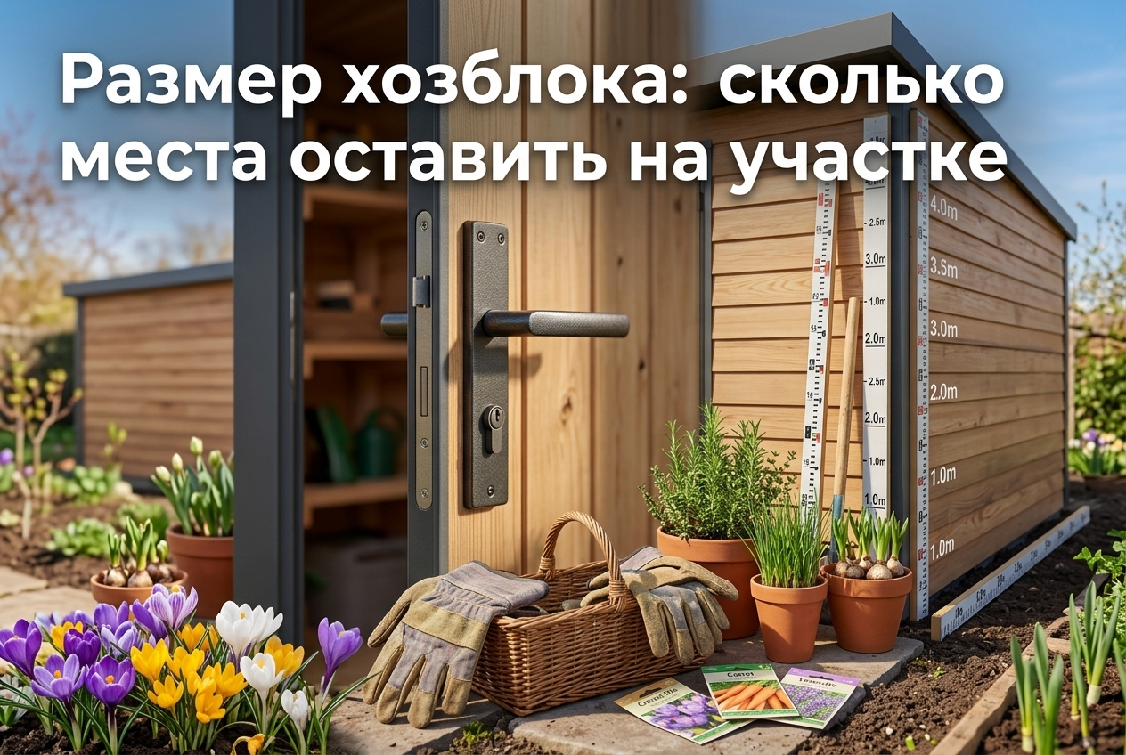 Схема расположения и габариты хозблока на участке 6, 10 и 15 соток с соблюдением отступов